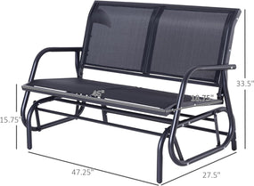 Outdoor Swing Bench - Dark Gray