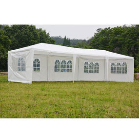 Outdoor 10' x 30' Tent with 5 Walls - White