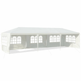 Outdoor 10' x 30' Tent with 5 Walls - White