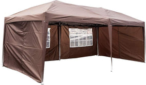 Outdoor 10' x 20' Easy Pop Up Canopy Tent - Brown