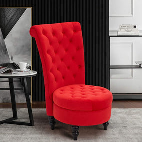 Living Room High Back Chair - Red
