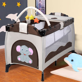 Portable Infant Bassinet Bed - Coffee