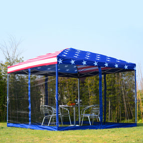 Outdoor 10' x 10' Pop-Up Tent with Mesh Walls