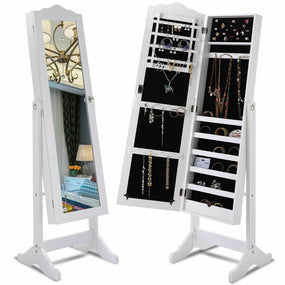 Armoire Mirrored Jewelry Cabinet