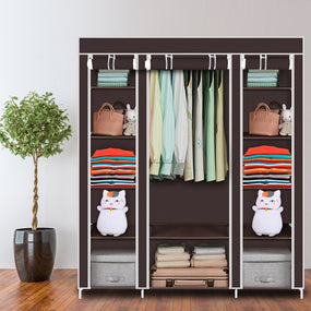 Fabric Closet Cabinet - Brown