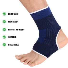 Ankle Support Brace Arthritis Muscle Pain Relief - 2 pcs