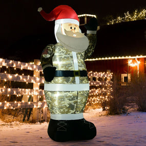 Outdoor Inflatable Christmas Military Santa Claus