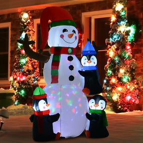 Outdoor Christmas Inflatable Snowman with LED Lights