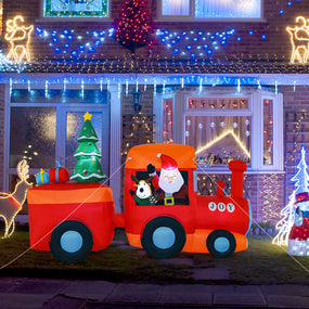 Christmas Decor Inflatable Santa Claus with Lights - 9'