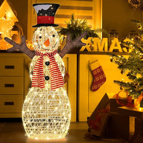 3.5' Christmas Decor Snowman with Lights