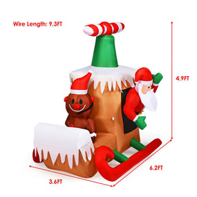 6' Christmas Decor Inflatable Santa Claus