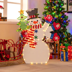 4' Outdoor Christmas Decor Snowman with LED Lights