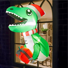 Christmas Decor Inflatable Dinosaur
