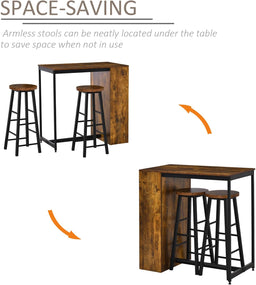 Dining Bar Table Set with Bar Stools