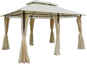 Outdoor Patio Gazebo with Curtains