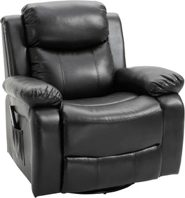 Recliner Massage Chair with Remote Control - Black