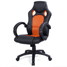 Desk Office Chair Race Car Style Bucket Seat - Orange