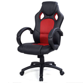 Desk Office Chair Race Car Style Bucket Seat - Red