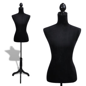 Female Mannequin Ladies Bust Display Dress Form - Black