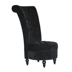 Living Room Accent Velvet Chair - Black