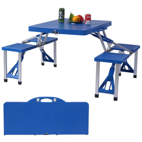 Outdoor Foldable Picnic Table with Bench