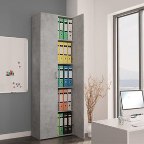 Office Chipboard File Cabinet - Gray