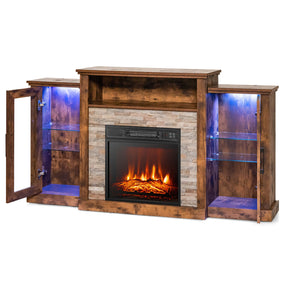 Electric Fireplace with LED and TV Stand