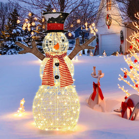 3.5' Christmas Decor Snowman with Lights
