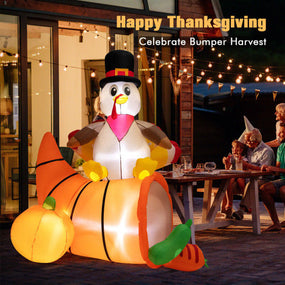 6' Inflatable Thanksgiving Turkey with Lights