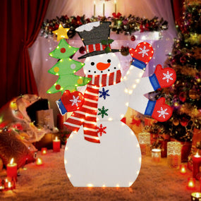 4' Outdoor Christmas Decor Snowman with LED Lights