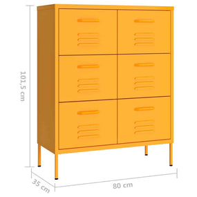 Steel Storage Cabinet 31" - M Yellow