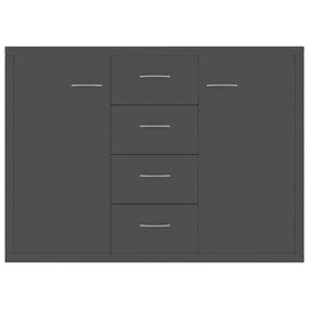 Storage Cabinet with Drawers 34" EW - Gray