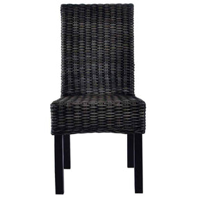 Dining Rattan Wooden Chairs MW - 2 pc Black