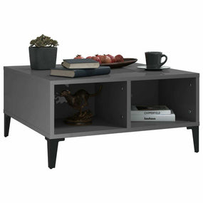 Wooden Living Table High Gloss 24" - Gray