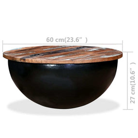 Wooden Round Coffee Table with Storage 24" SRW