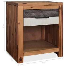 Wooden Bedroom Nightstand Bedside Cabinet 16" - 2 pc