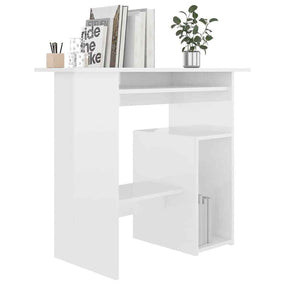 High Gloss Home Office Desk 32" - White