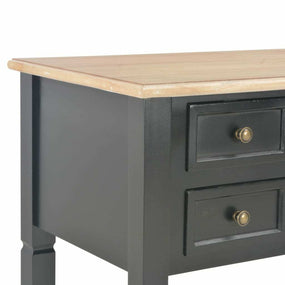 Wooden Desk with Drawers 43" - Brown Black