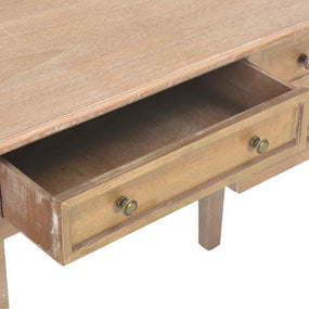Wooden Desk with Drawers 43" - Brown