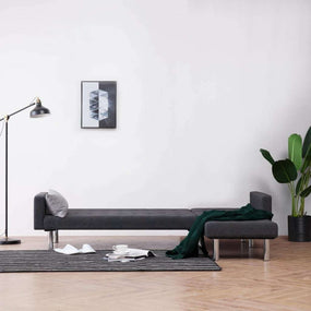 Living Room Polyester Sofa 86" - Dark Gray